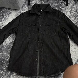 G-Star Raw Slim Fit Black Denim Shirt